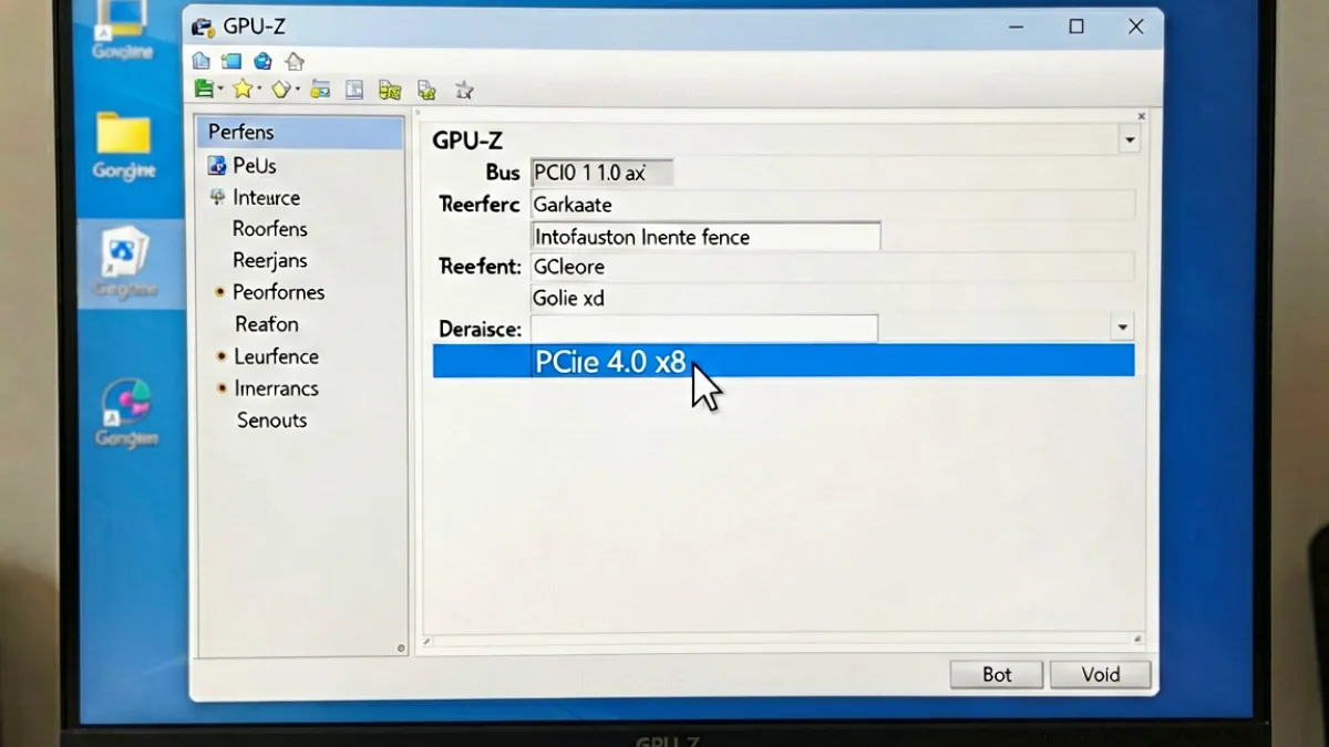 GPU-Z软件截图展示显卡实际运行在8X插槽的通道信息，Bus Interface栏显示PCIe 4.0 x8
